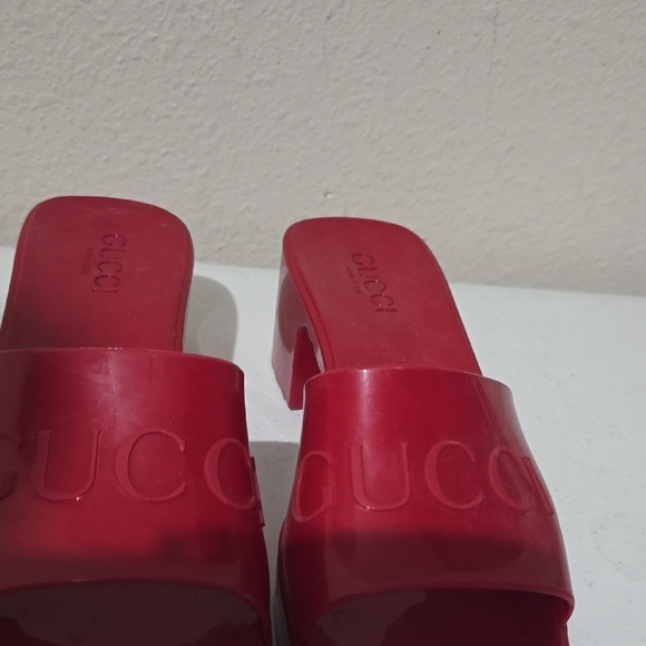 Gucci Red Women's Slide Sandals - Picture 2 of 13
